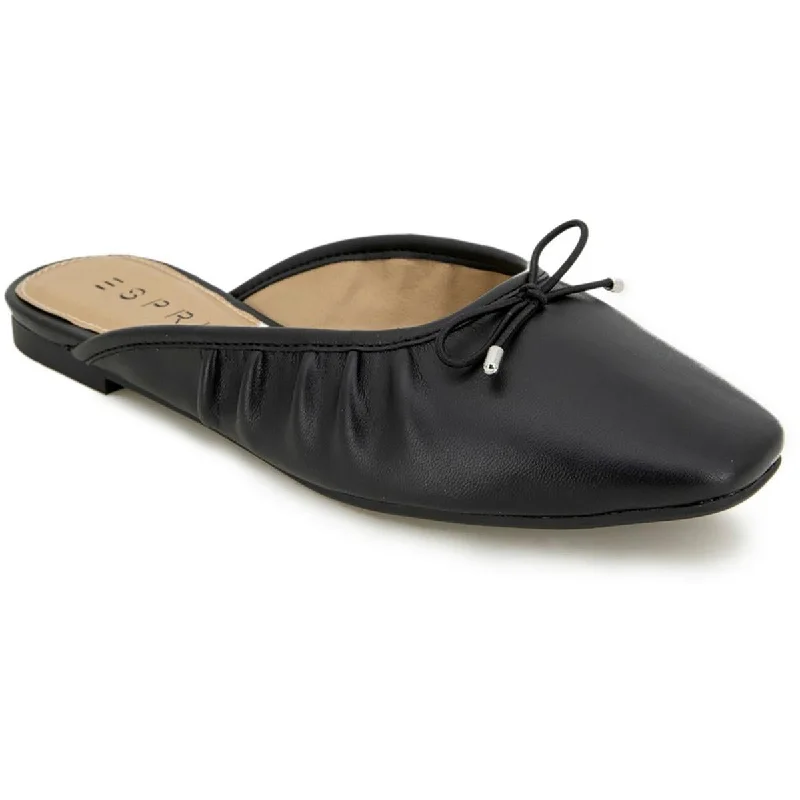 Flats for French brand-Esprit Womens NICOLE Faux Leather Pointed toe Mules