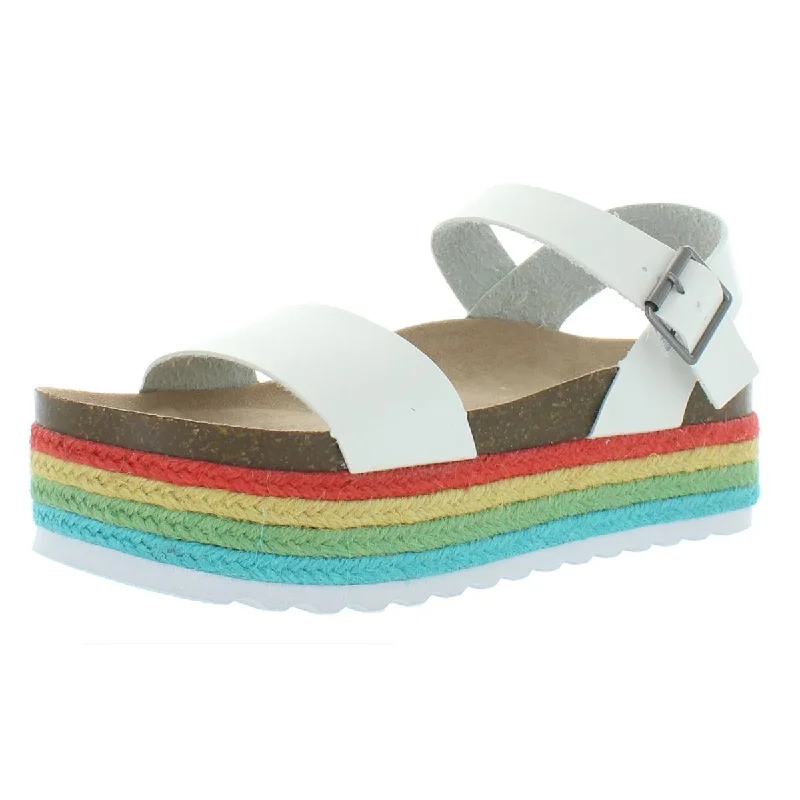 Sandals with elegant wedge straps-Dirty Laundry Womens Palms Espadrille Ankle Footbed Sandals