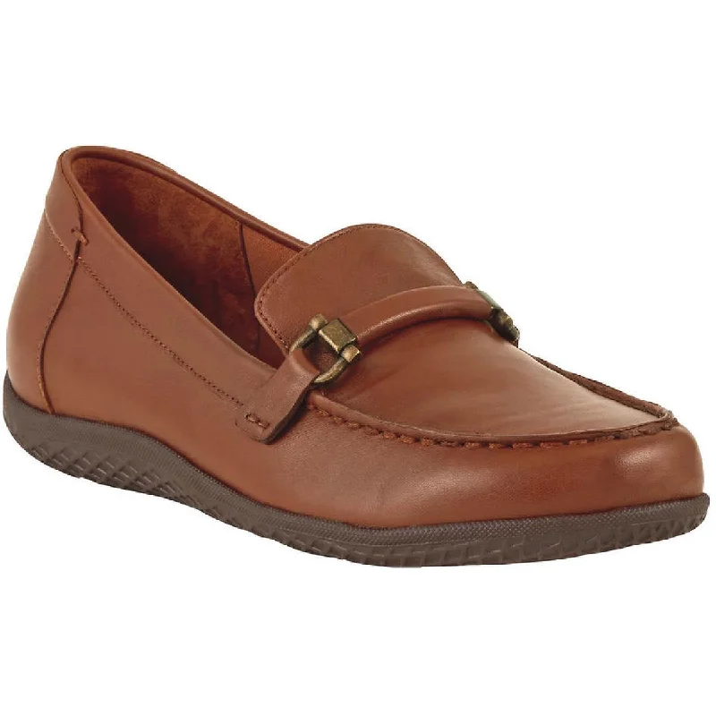 David Tate Womens Leather Slip On Loafers