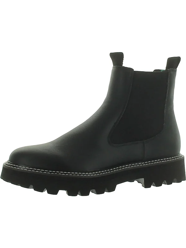 Best ankle boots for urban style-boots with loose fit-Womens Faux Leather Pull On Ankle Boots