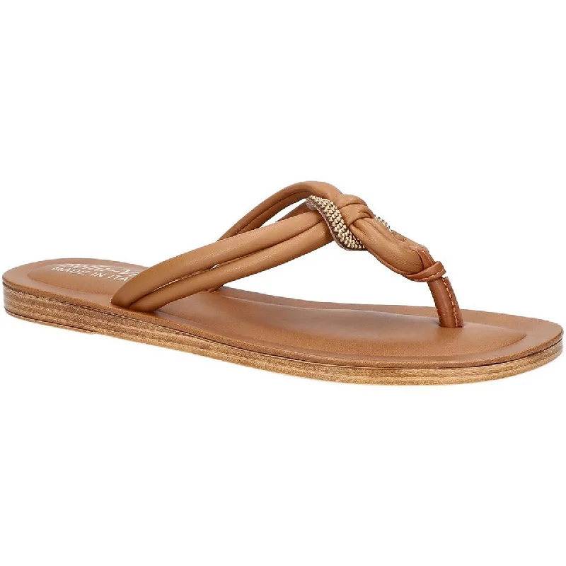 Sandals for relaxed Sundays-Bella Vita Womens Zev Faux Leather Slip On Slide Sandals