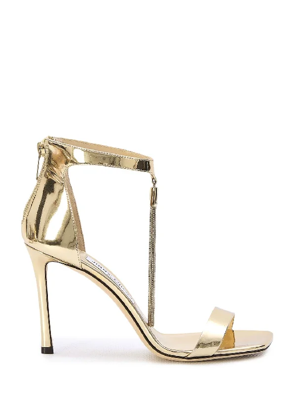 Sandals for coastal vibes-JIMMY CHOO Vinca 95 Stiletto Sandals