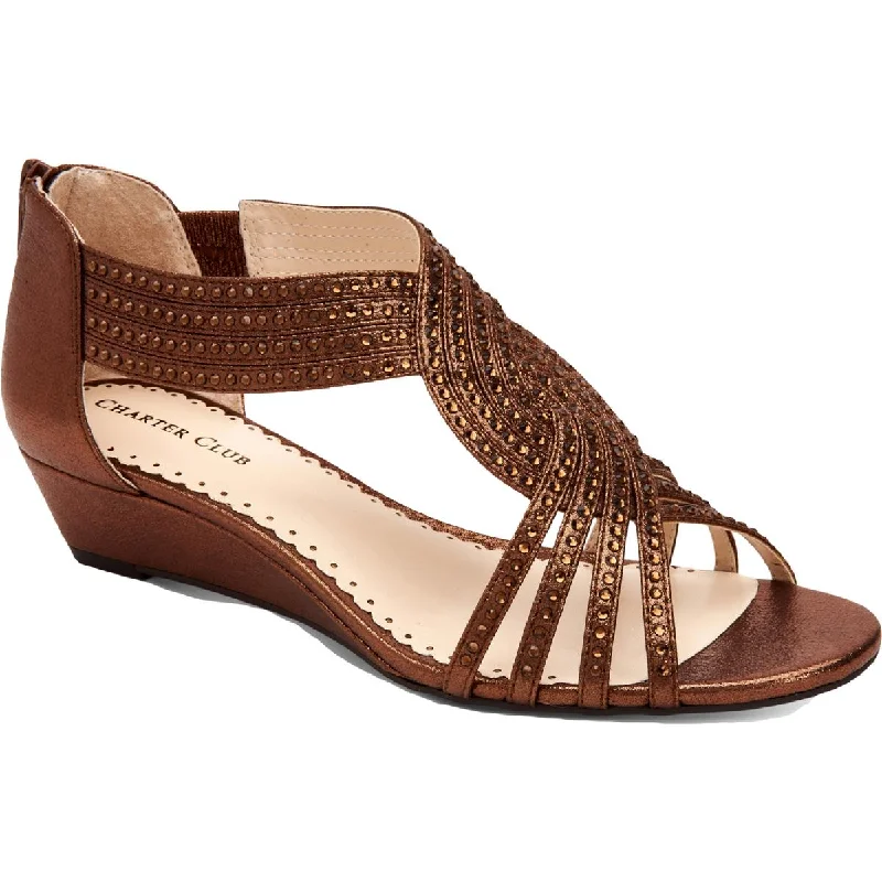 Sandals for warm weather strolls-Charter Club Womens Ginifur Wedge Sandals