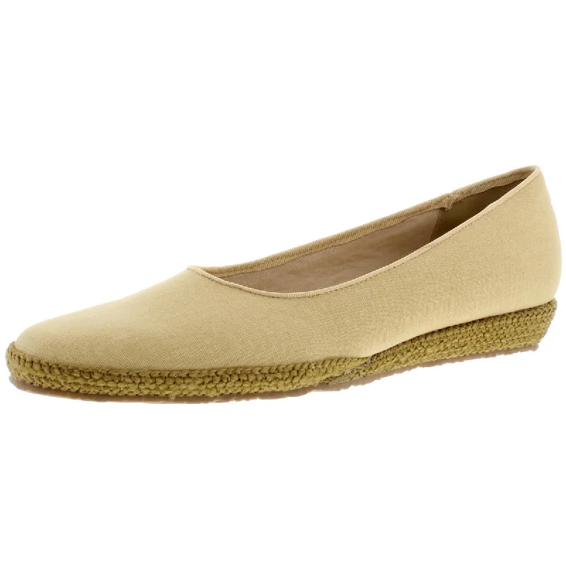 Flats with ribbon style-Beacon Womens Phoenix Canvas Flats Espadrilles