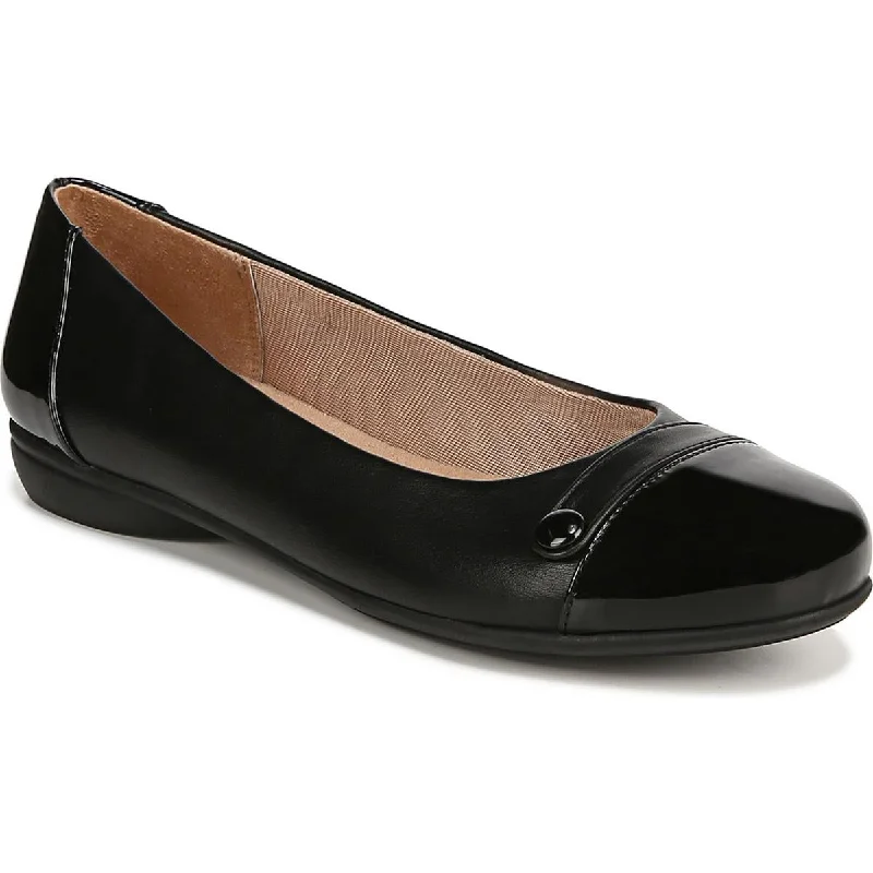 Flats with glossy finish-LifeStride Womens Alchemy Padded Insole Ballet Flats