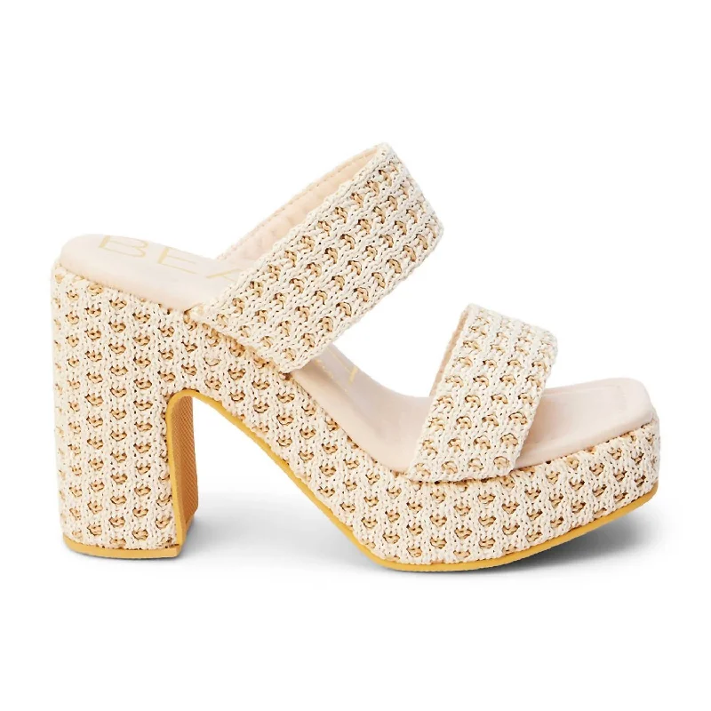 Gem Platform Heel In Natural Multi