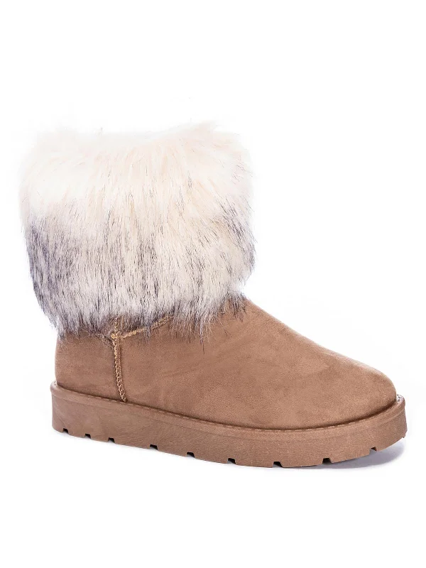 Sugar Hill Womens Faux Fur Ankle Shearling Boots