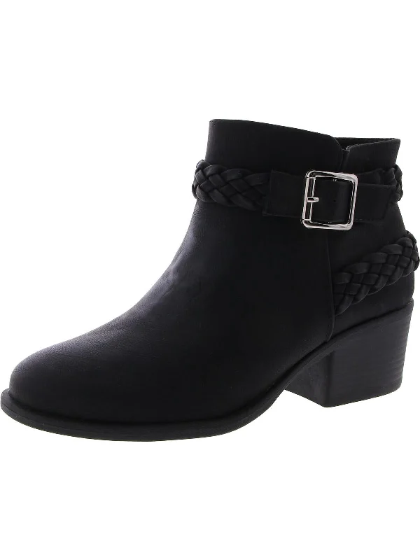 How to wear ankle boots in fall-boots with good ventilation-Womens Faux Leather Zipper Ankle Boots