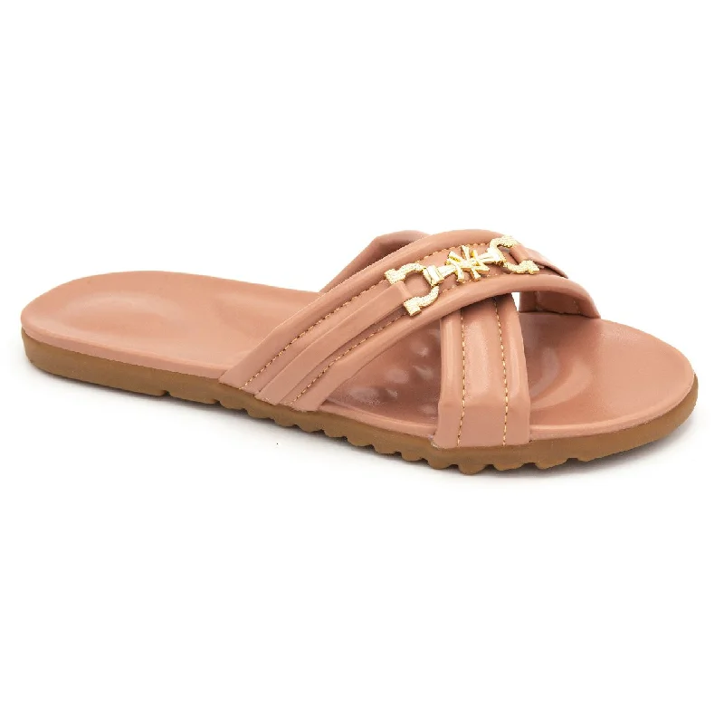 slippers with ventilated fabricFlat comfy slipper