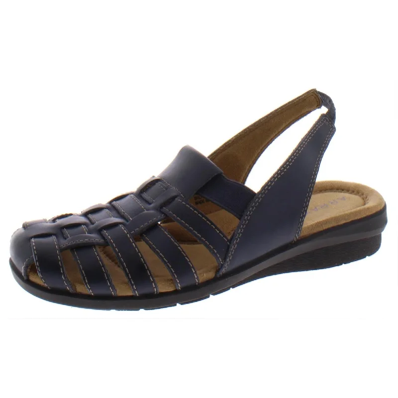 Sandals with modern geometric patterns-Array Womens Santa Cruz Leather Comfort Slingback Sandals