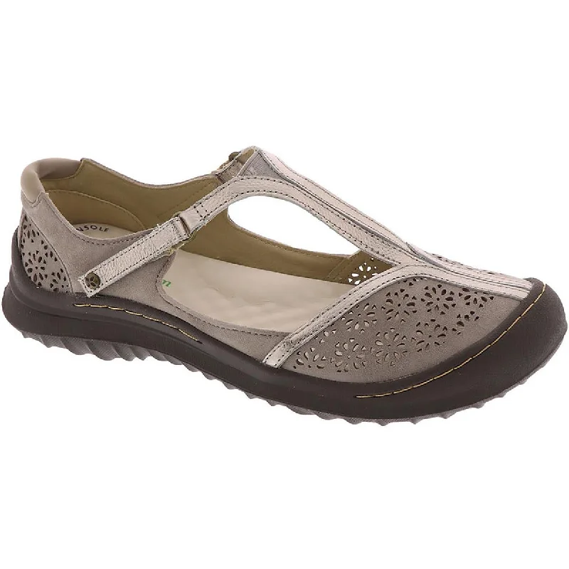 Flats for Black Friday-Jambu Womens Creek Leather Slip On Mary Janes