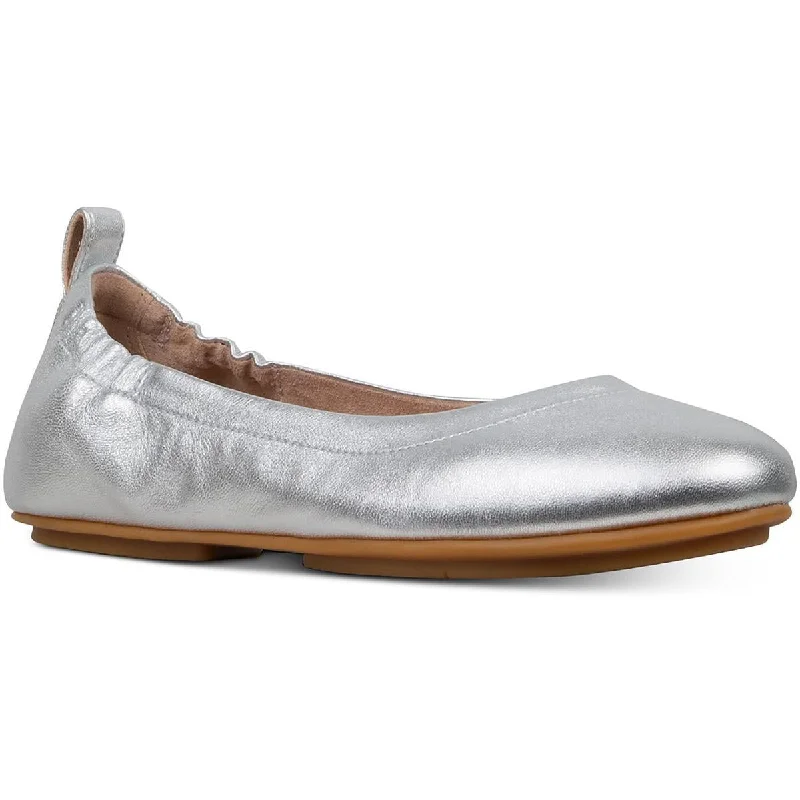 Flats for transitional season-FitFlop Women's Allegro Leather Slim Fit Slip-On Ballet Flats