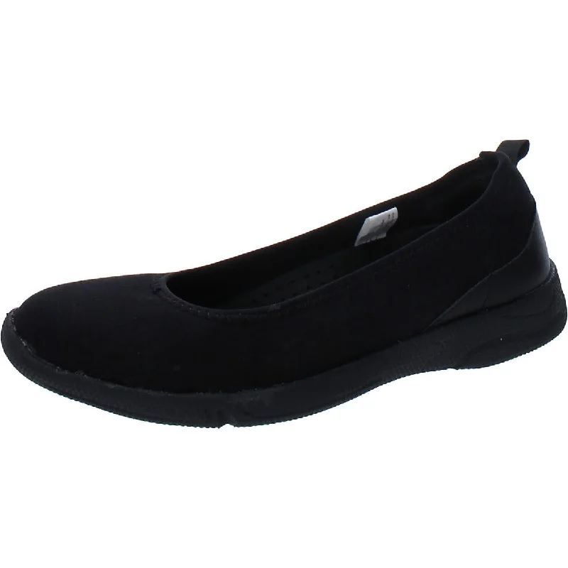 Flats for wine tasting-Dearfoams Womens Mia Round Toe Slip On Ballet Flats