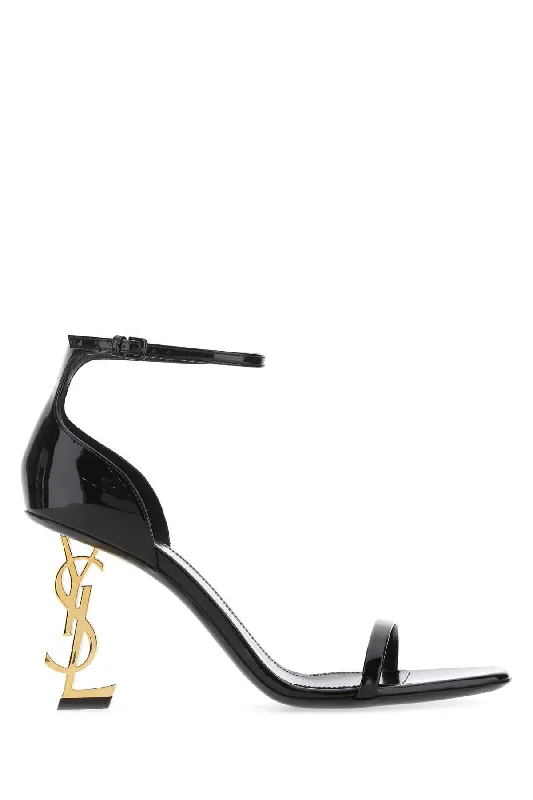 Sandals for warm weather outings-SAINT LAURENT Women's Elegant Leather Opyum 85 Sandals