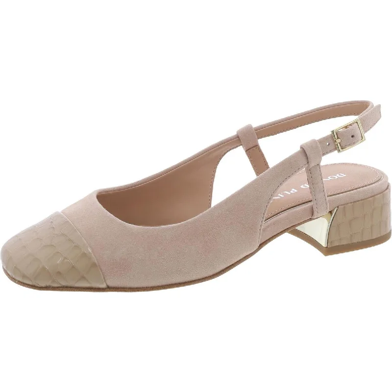 Flats for outdoor yoga-Donald J. Pliner Womens Davina Adjustable Square Toe Slingbacks