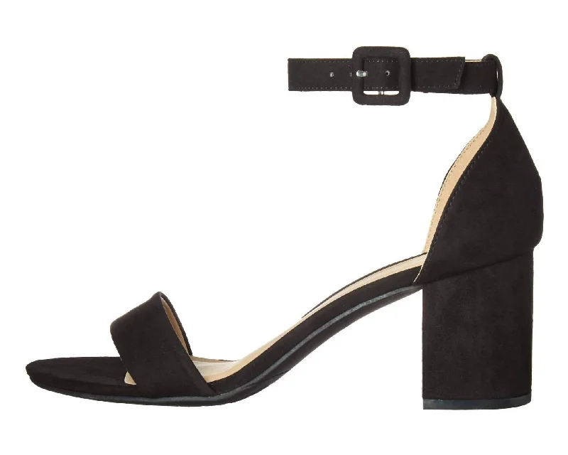 All In Super Suede Heel In Black