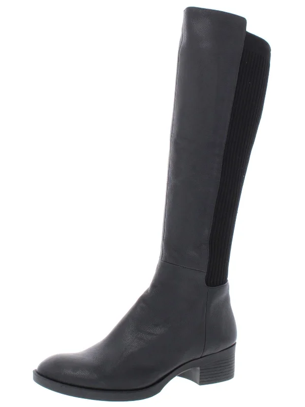 Levon Womens Leather Knee-High Riding Boots