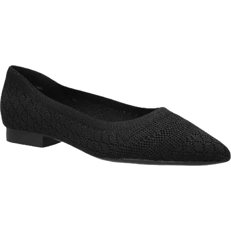 Flats with textured toe-Bella Vita Womens Mireya Knit Slip On Ballet Flats