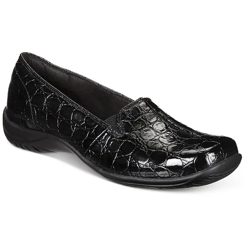 Easy Street Womens Purpose Faux Leather Square Toe Loafers