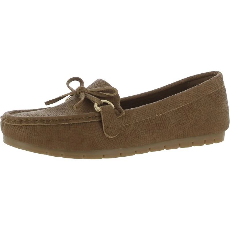 Flats with memory foam-Lauren Blakwell Womens Cammie Slip On Textured Moccasins