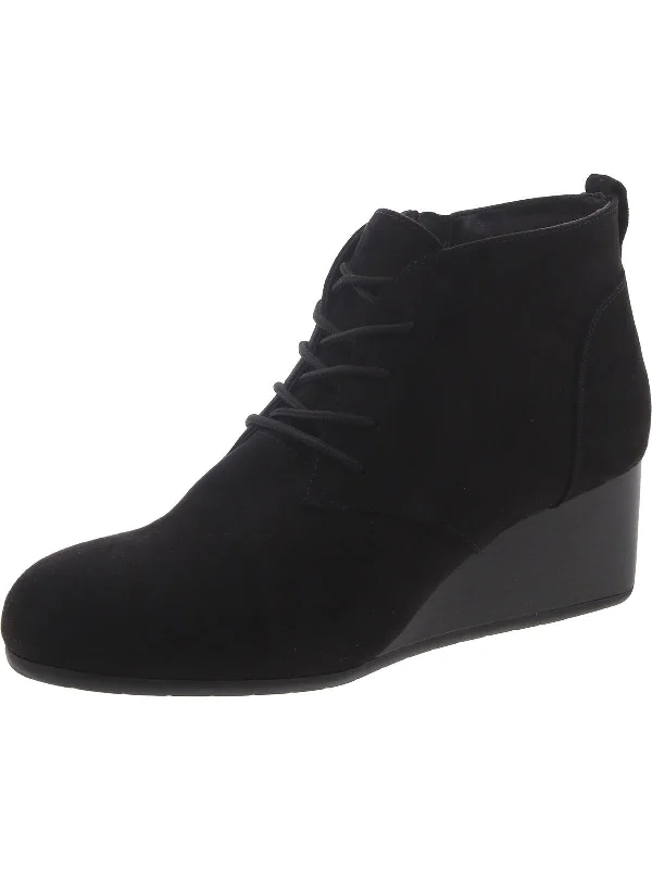 Are ankle boots good for sightseeing-boots for light steps-Deka Womens Wedges Lace-Up Ankle Boots