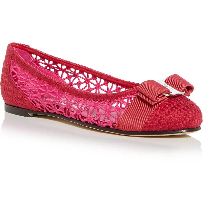 Flats with perforated design-Ferragamo Womens Slip On Heel Ballet Flats