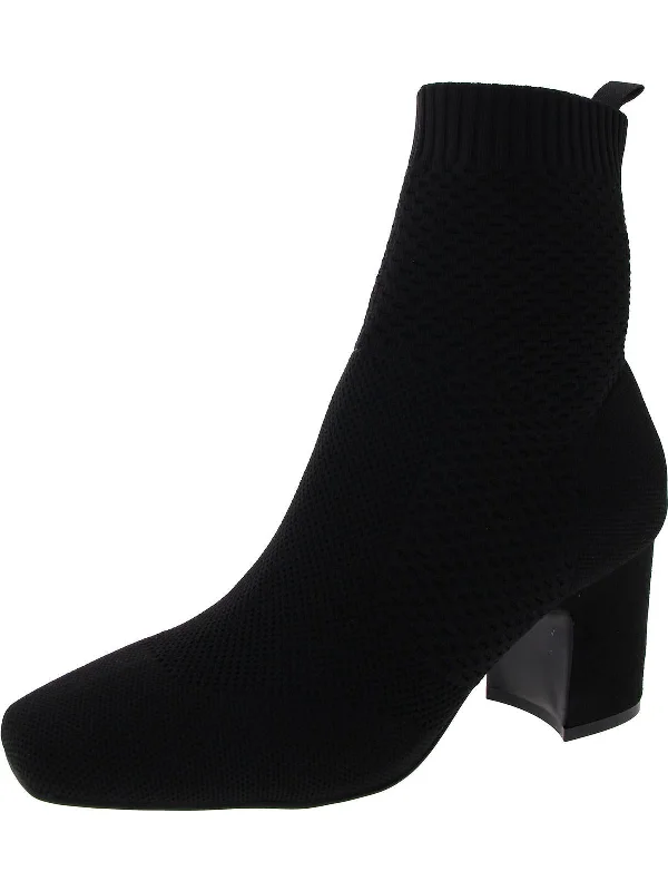 Thalia Womens Knit Solid Mid-Calf Boots