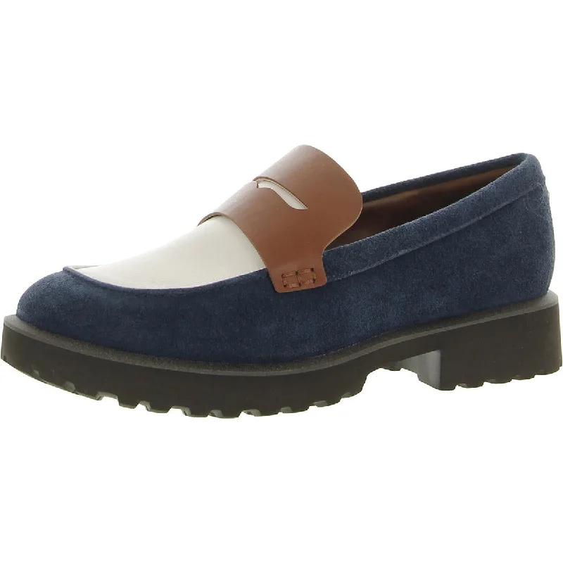 Cole Haan Womens Geneva Suede Slip-On Loafers