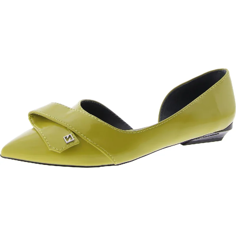 Flats for beach vibe-Franco Sarto Womens A-ELISHA Patent Leather Slip On D'Orsay